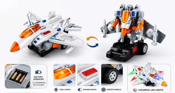 Toyshimmer_2_in_1_Deformation_Bump_and_Go_Transforming_Aircraft_to_Robot_Toy_with_3D_Light_&_Sound,_Battery_Operated_Musical