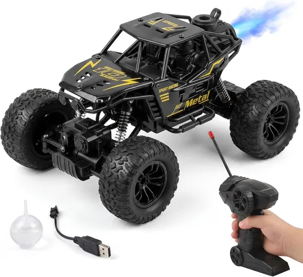 Toyshimmer_Remote_Control_Car_for_Kids_with_Mist_Smoke_Spray_Function_2_WD_Monster_Truck_Rock_Crawler_Climbing_RC_Toy_Vehicle_Car_for_Boys_and_Girls