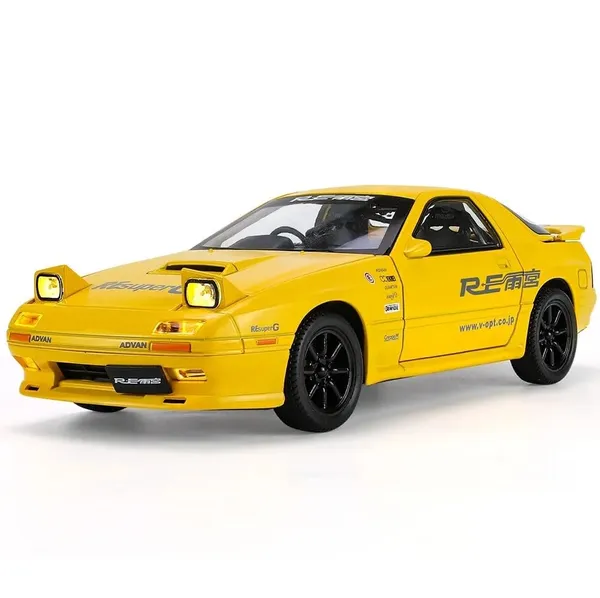 Toyshimmer_die_cast_Metal_Mazda_RX7_die_cast_1:24_Scale_Model_with_Iconic_popup_Headlight_with_Light_end_Engine_Sound_Music_for_Boys_and_Adults._(Yellow)