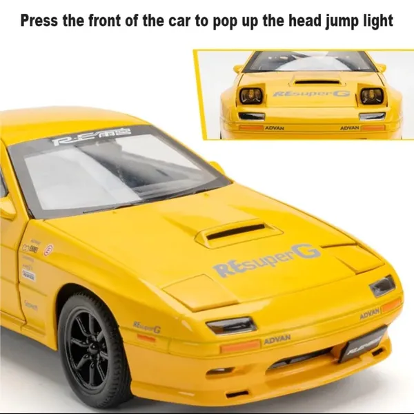 Toyshimmer_die_cast_Metal_Mazda_RX7_die_cast_1:24_Scale_Model_with_Iconic_popup_Headlight_with_Light_end_Engine_Sound_Music_for_Boys_and_Adults._(Yellow)