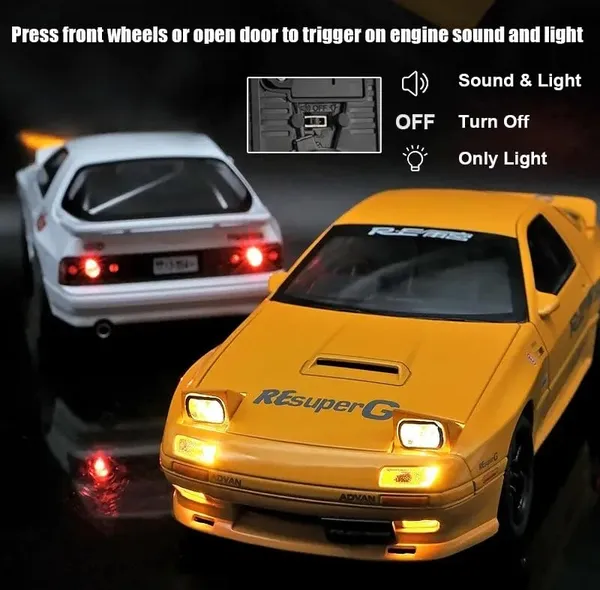 Toyshimmer_die_cast_Metal_Mazda_RX7_die_cast_1:24_Scale_Model_with_Iconic_popup_Headlight_with_Light_end_Engine_Sound_Music_for_Boys_and_Adults._(Yellow)