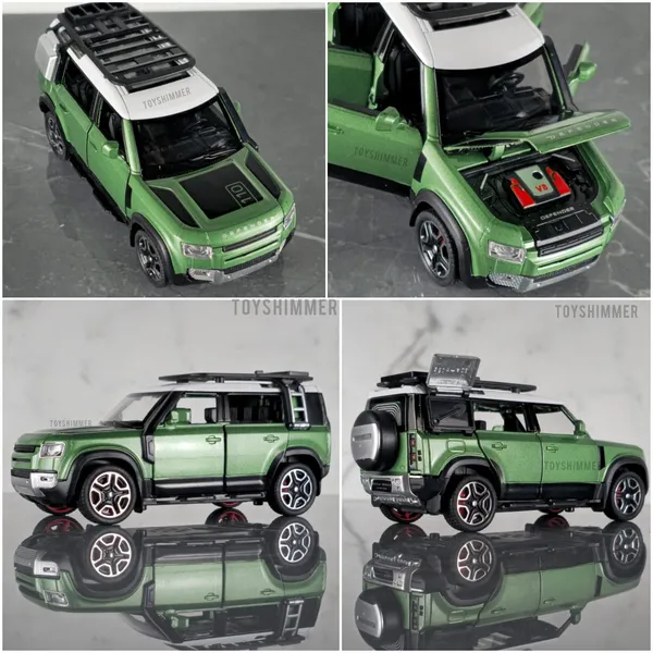 Toyshimmer_Range_Rover_Defender_1:32_Scale_Model_Car_Exclusive_Alloy_Metal_Pull_Back_Die-cast_Car_Metal_Pullback_Toy_car_with_Openable_Doors_&_Light_Music_Best_Gifts_Toys_Kids