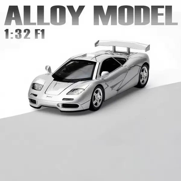 Toyshimmer_1995_McLaren_F1_GTR_Scale_1:32_Collection_Hobby_Diecast_Model_Toy_Car_(Color:_Silver)