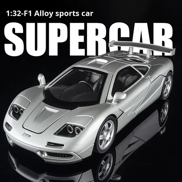 Toyshimmer_1995_McLaren_F1_GTR_Scale_1:32_Collection_Hobby_Diecast_Model_Toy_Car_(Color:_Silver)