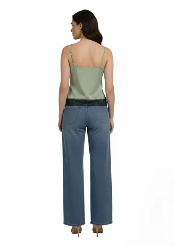 Green_Satin_Lace_Strap_Top_For_Women