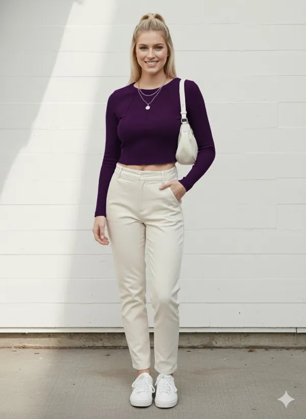 Purple_Pintucks_Solid_Ribbed_Top