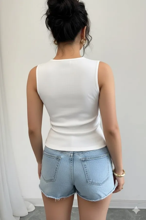 White_Premium_Rhinestone_Embellished_Top_For_Women