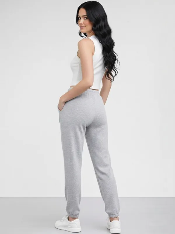 Grey_Cuffed_Jogger_For_Women