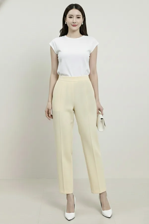 Yellow_Solid_Straight_Fit_Trouser