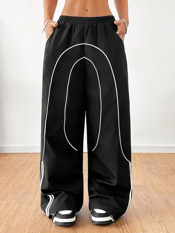 Black_Premium_Stripe_Detail_Relaxed_Loose_Fit_Trousers_For_Women