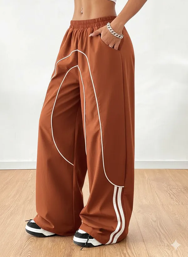 Rust_Premium_Stripe_Detail_Relaxed_Loose_Fit_Trousers_For_Women