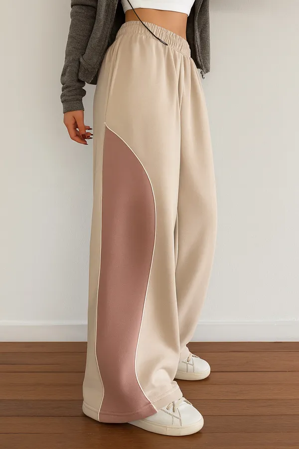 Brown_&_Beige_Premium_Colourblocked_Relaxed_Fit_Trousers_For_Women