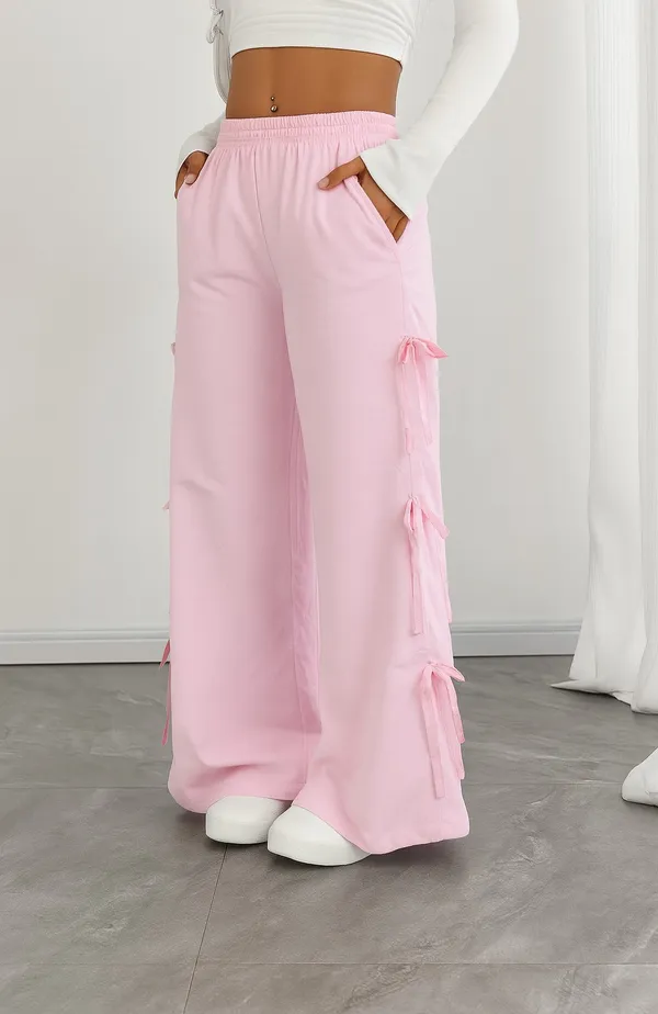 Pink_Premium_Bow-Detail_Trousers_For_Women