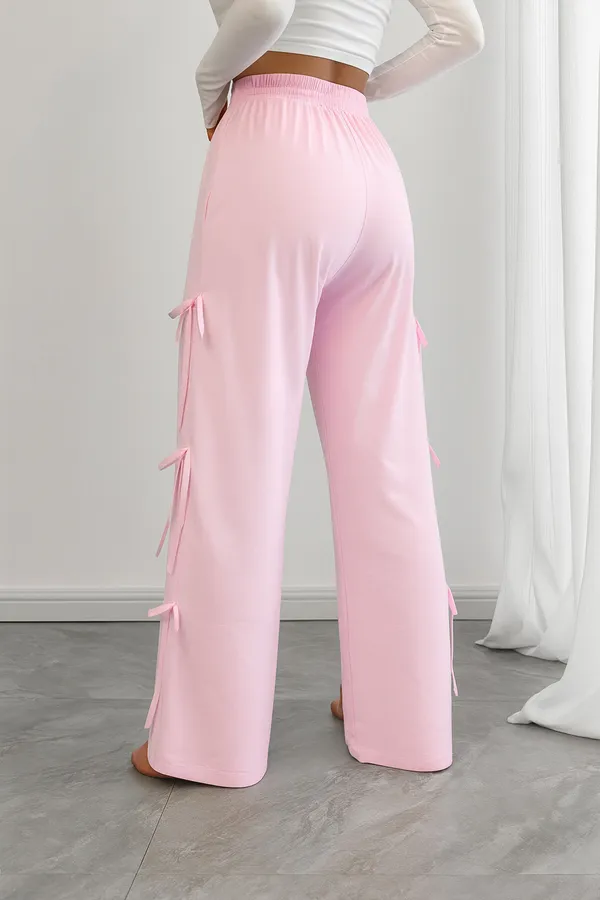 Pink_Premium_Bow-Detail_Trousers_For_Women
