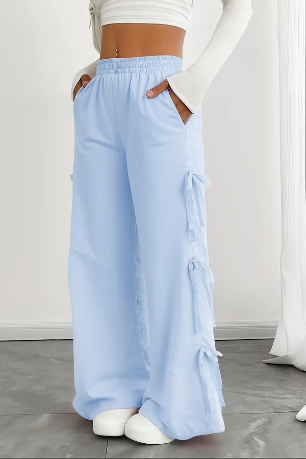 Blue_Premium_Bow-Detail_Trousers_For_Women