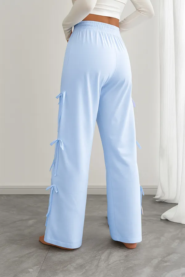 Blue_Premium_Bow-Detail_Trousers_For_Women