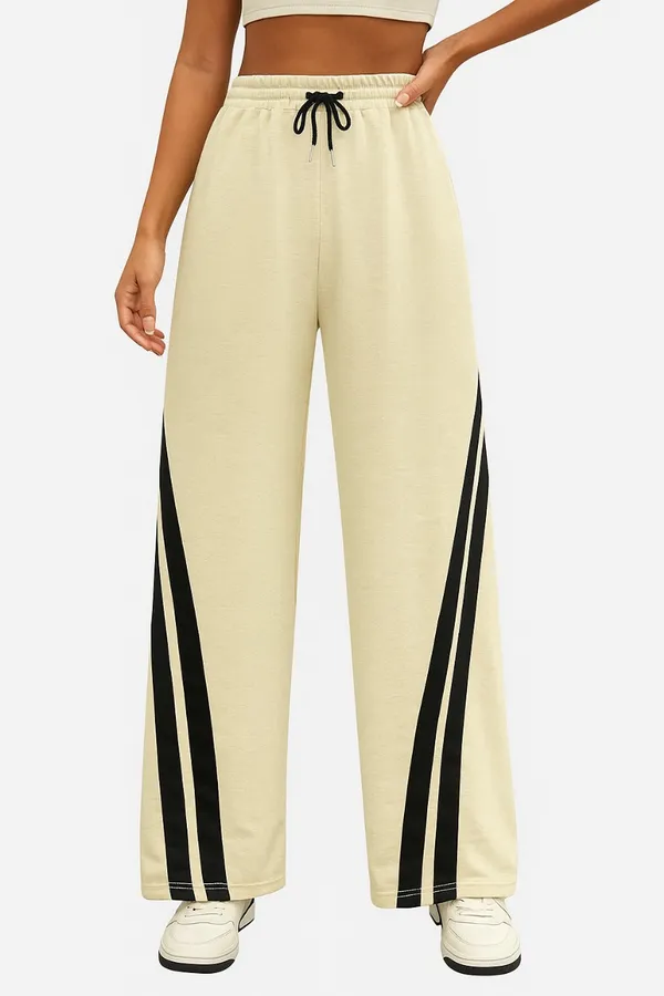 Beige_Premium_Colorblocked_Taped_Sweatpants_For_Women