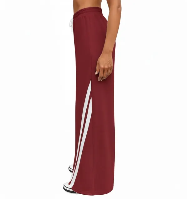 Red_Premium_Colorblocked_Taped_Sweatpants_For_Women