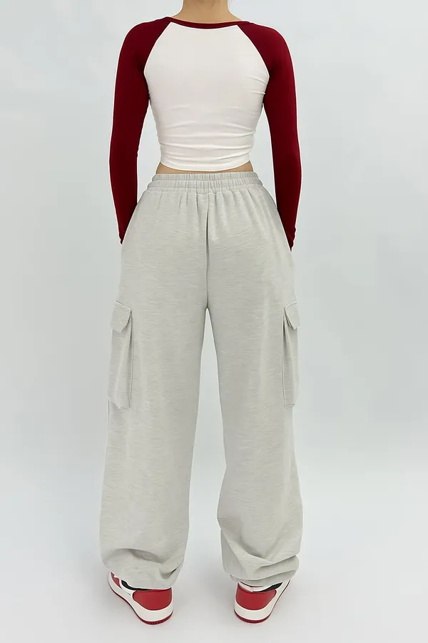 Grey_Premium_Colorblocked_Baggy_Cargos_For_Women