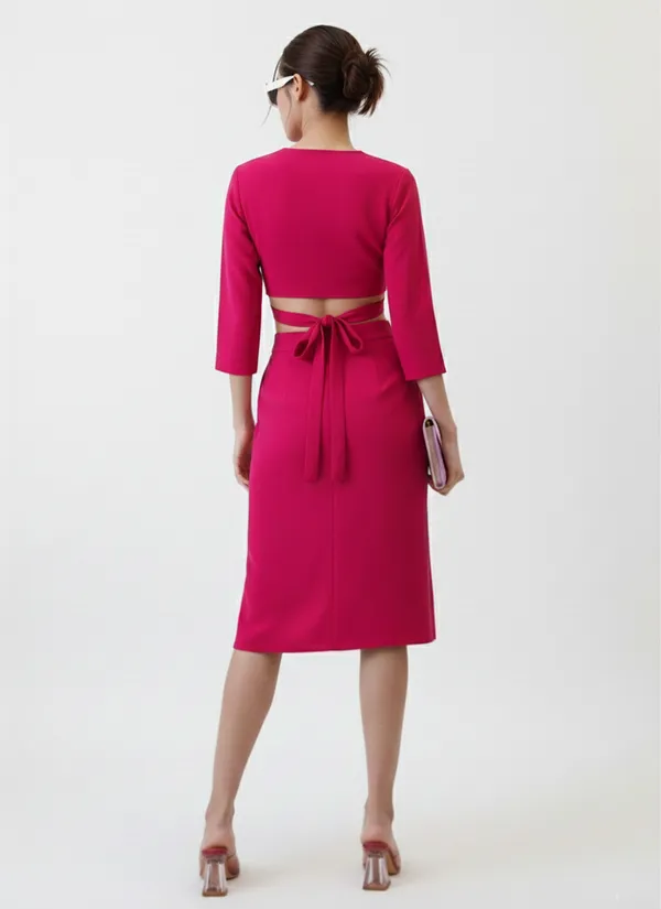 Fuchsia_Top_With_Skirt_Co-Ord_Set_For_Women