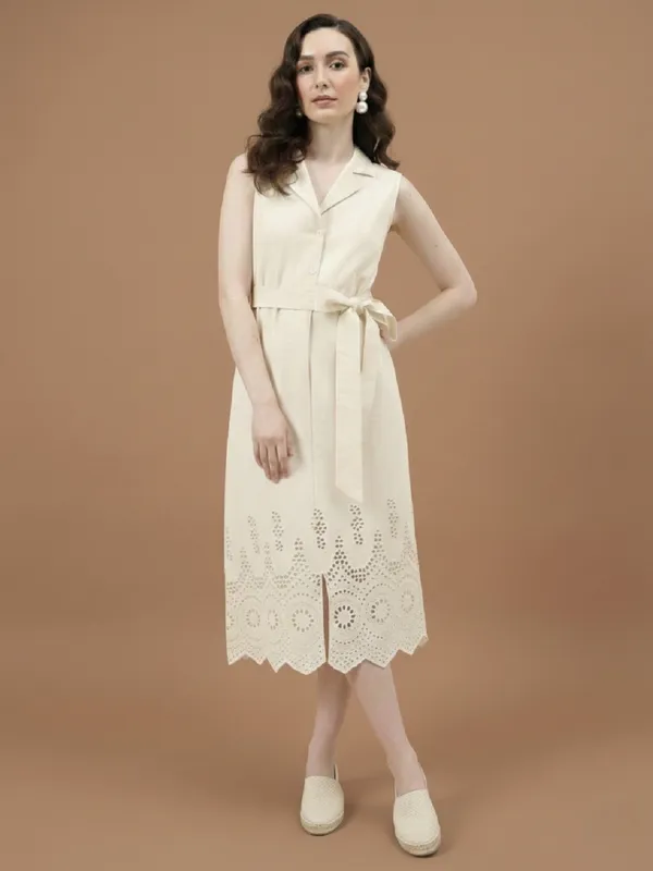 Off_White_Cotton_Schiffli_A-Line_Midi_Dress_For_Women