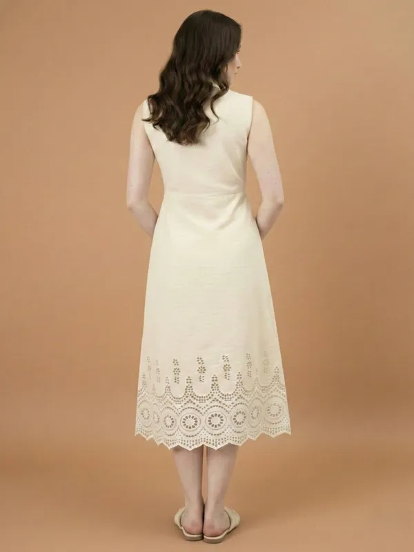 Off_White_Cotton_Schiffli_A-Line_Midi_Dress_For_Women