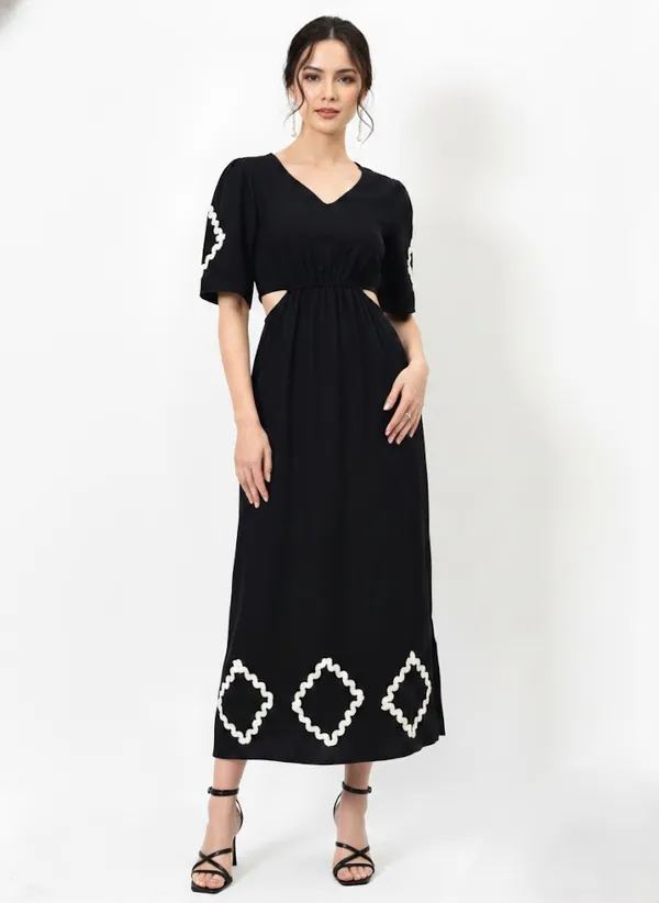 Black_Cut_Out_Embroidered_Maxi_Dress_For_Women