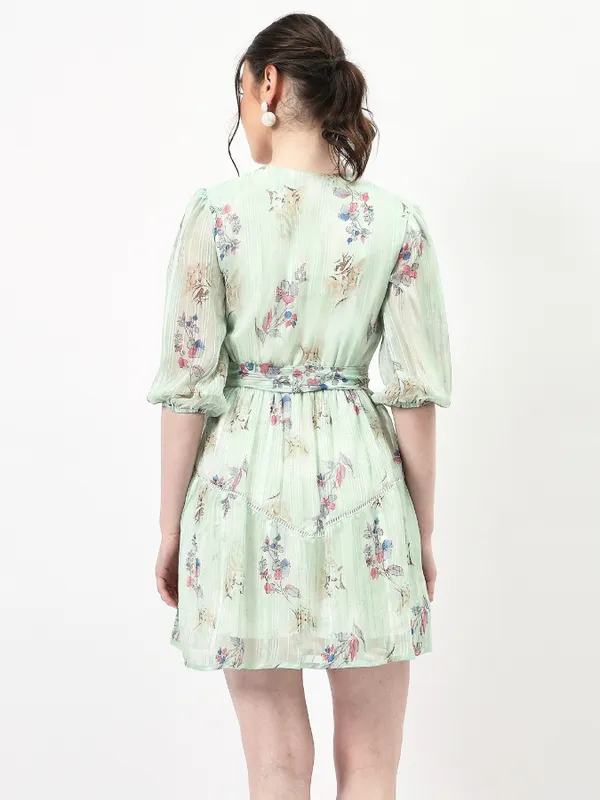 Green_Georgette_Floral_Dress