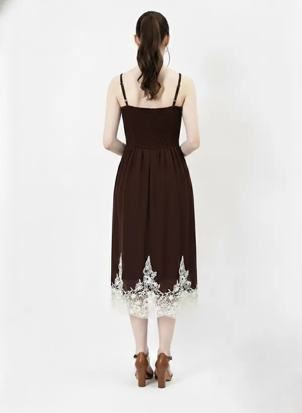 Brown_Contrast_Lace_Slip_Strap_Dress