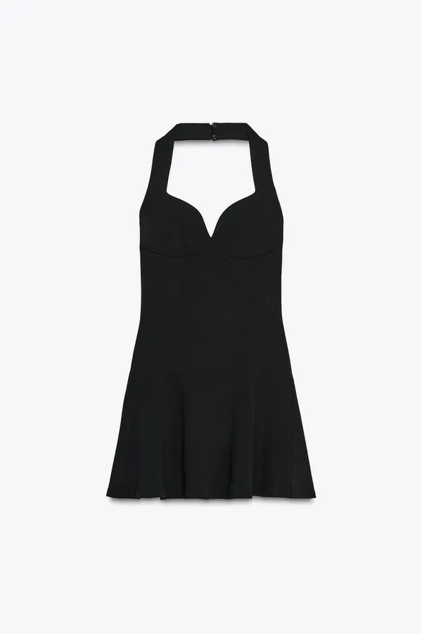 Black_Premium_Halter_Neck_Fit_&_Flare_Dress_For_Women
