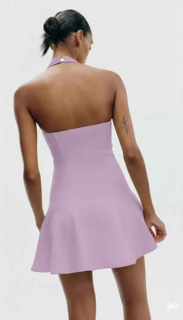 Lavender_Premium_Halter_Neck_Fit_&_Flare_Dress_For_Women