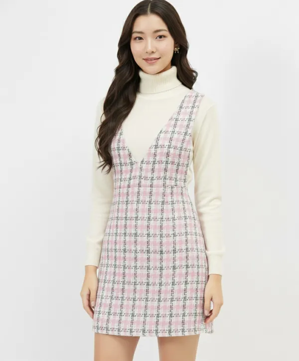 Pink_Checked_Pinafore_Mini_Dress