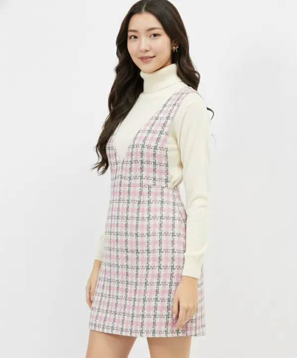Pink_Checked_Pinafore_Mini_Dress