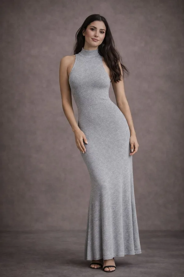 Grey_Halter_Neck_Mermaid_Gown