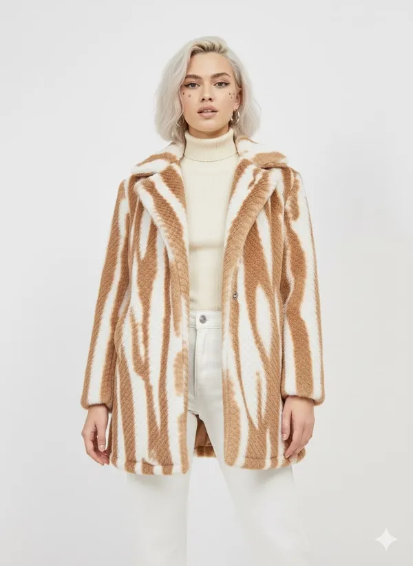 Brown_Premium_Fur_Striped_Overcoat_For_Women