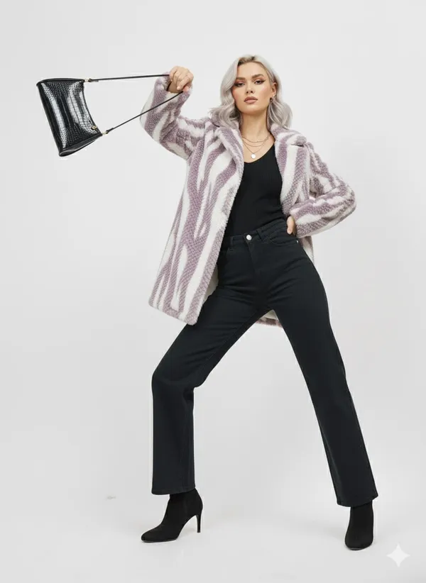 Lavender_Premium_Fur_Striped_Overcoat_For_Women