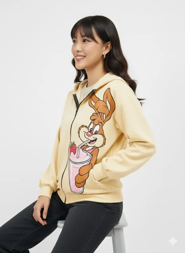 Beige_Premium_Rabbit_Printed_Jacket_For_Women