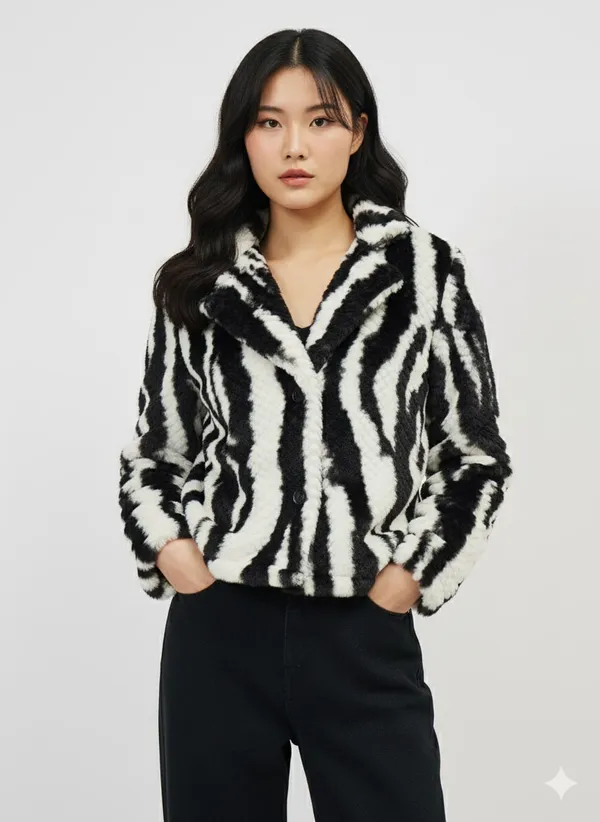 Black_Premium_Fur_Single_Breasted_Coat_For_Women