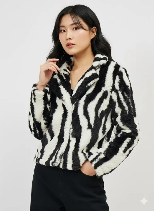 Black_Premium_Fur_Single_Breasted_Coat_For_Women