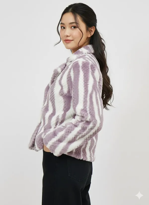 Lavender_Premium_Fur_Single_Breasted_Coat_For_Women