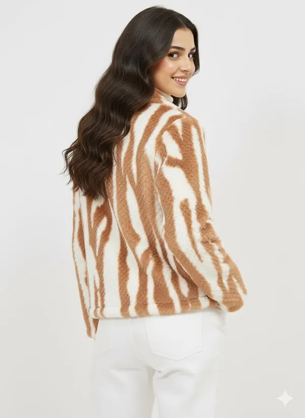 Brown_Premium_Fur_Single_Breasted_Coat_For_Women