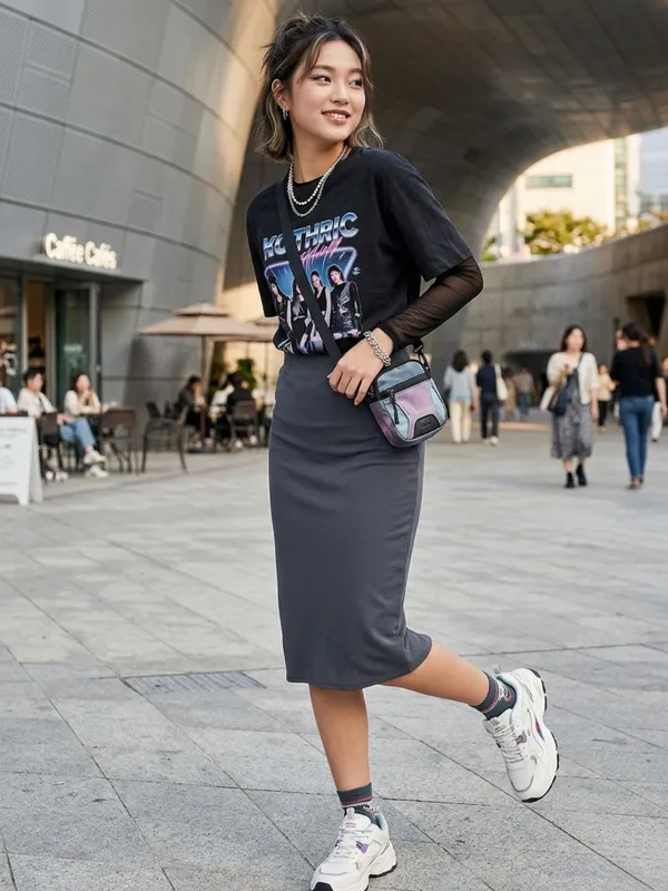 Charcoal_Knee_Length_Pencil_Skirt_For_Women