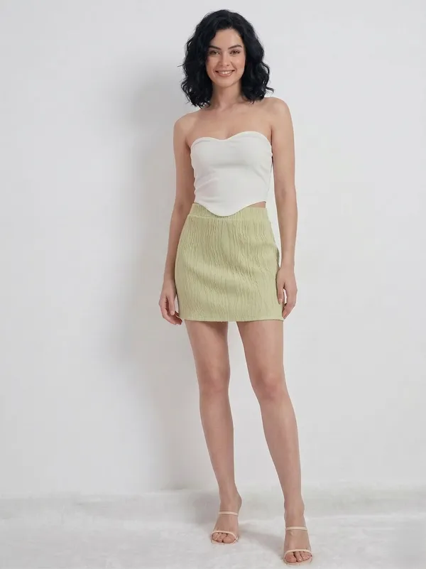 Green_Self_Design_Straight_Mini_Skirt_For_Women