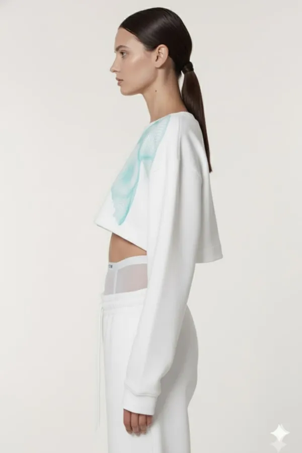 White_Premium_Abstract_Printed_Crop_Sweatshirt_For_Women