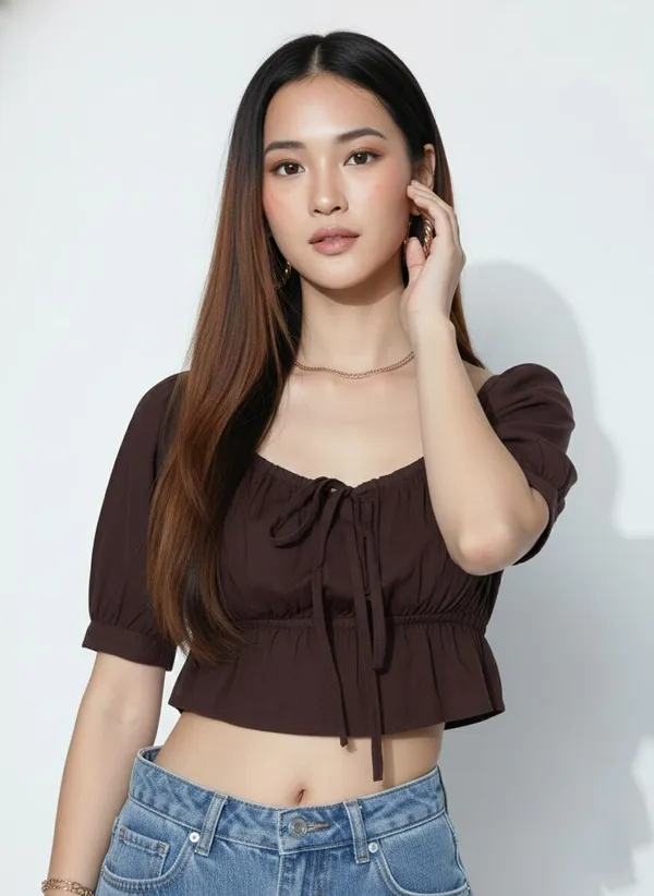 Brown_Chic_Solid_Bustier_Top_For_Women