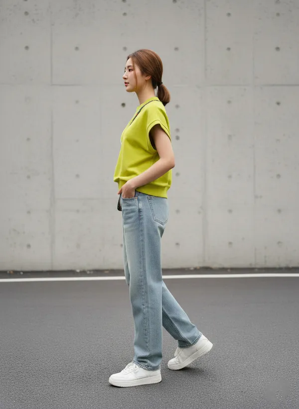 Lime_Green_Embroidered_Oversized_Top_For_Women