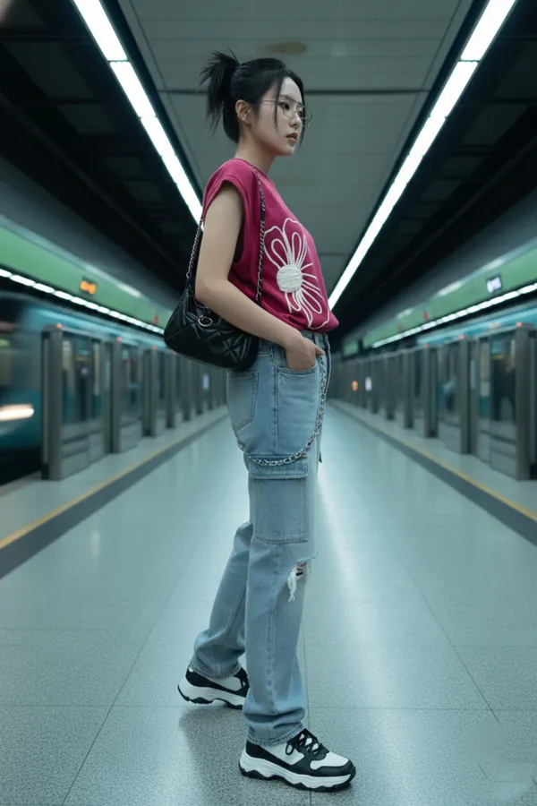 Fuchsia_Embroidered_Oversized_Top_For_Women