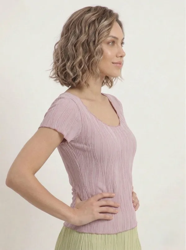 Lavender_Round_Neck_Textured_Top_For_Women