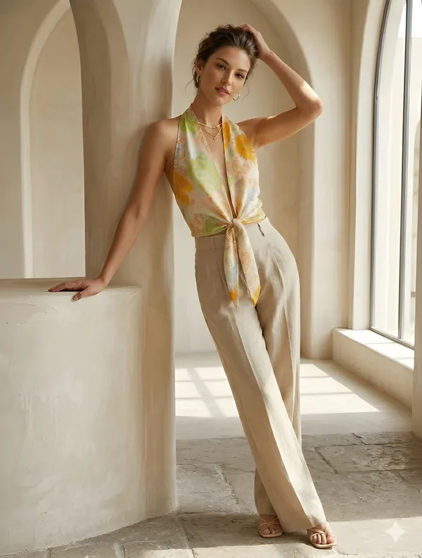 Paisley_Orange_Halter_Top