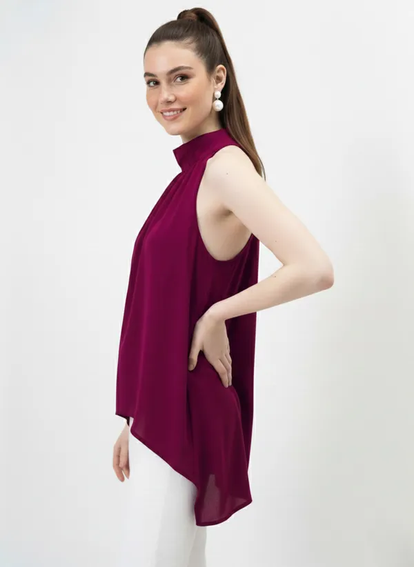 Burgundy_Halter_Neck_Tie-Up_Asymmetrical_Top_For_Women